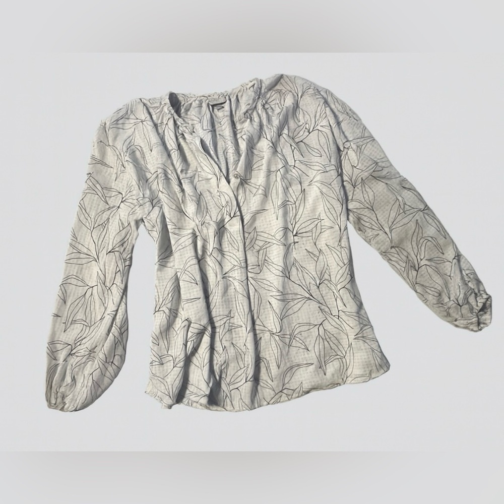 A New Day Black and White Blouse, Size Large